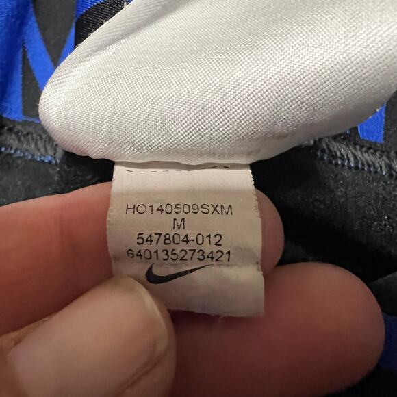 Nike Pro Combat Pants Mens Medium Black Blue Athletic Leggings Performance - Picture 5 of 9